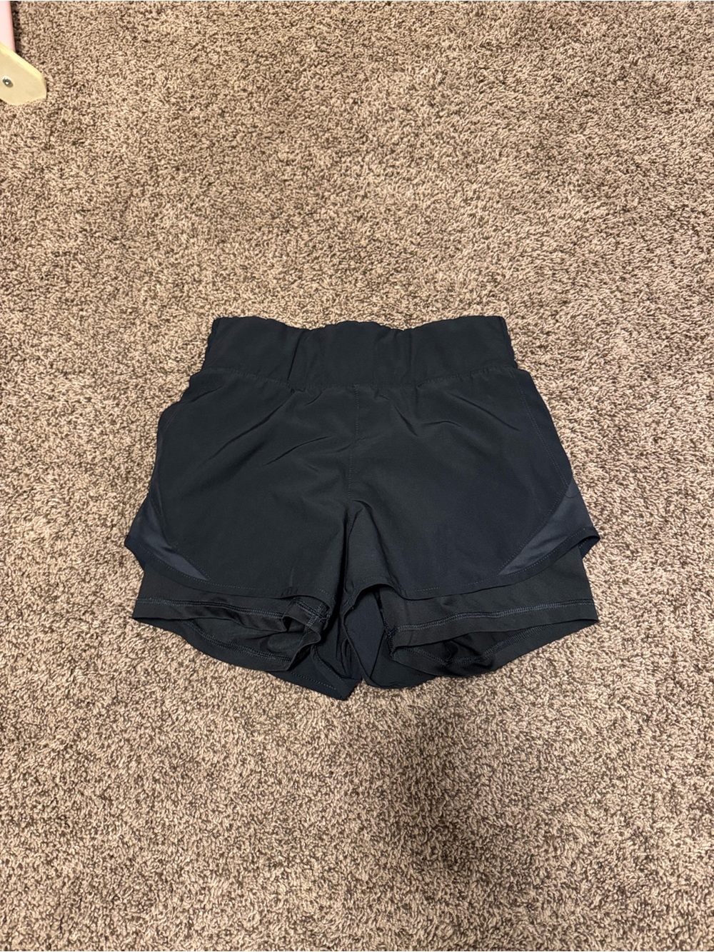 Women's Black High-Waist Athletic Shorts